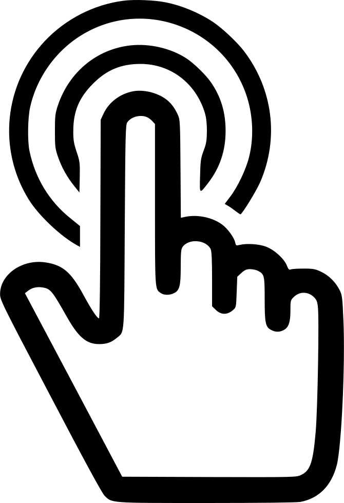 Double Click Click Finger Select Svg Png Icon Free - Finger Point Icon (670x980)