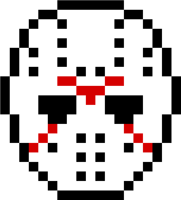 Friday The 13th Mask - Pixel Art Jason (1184x1184)