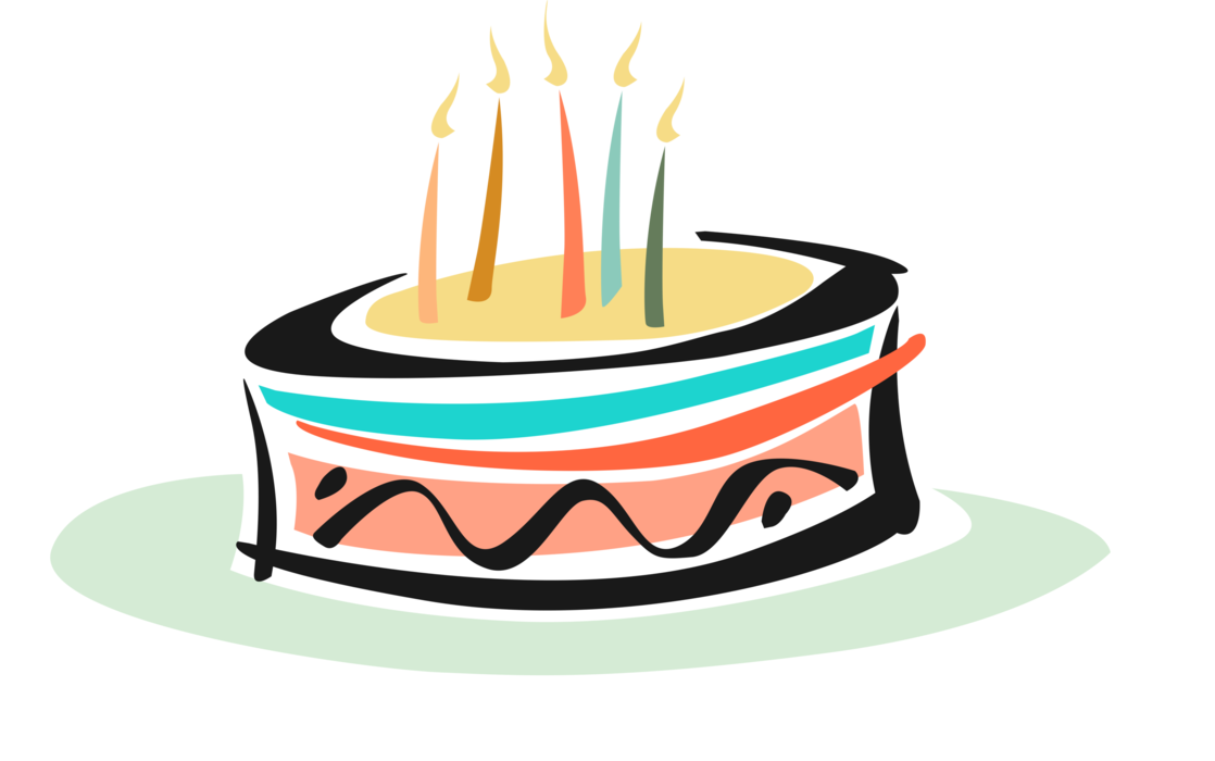 Birthday Cake Lit Candles Image Illustration Of - Birthday Cake (1118x700)
