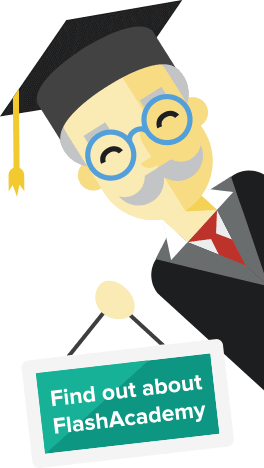 Learn Any Language With Flashacademy - Cartoon (264x468)