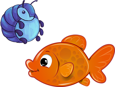 Roly Poly And Guppy - Roly Poly Bug Cartoon (500x500)