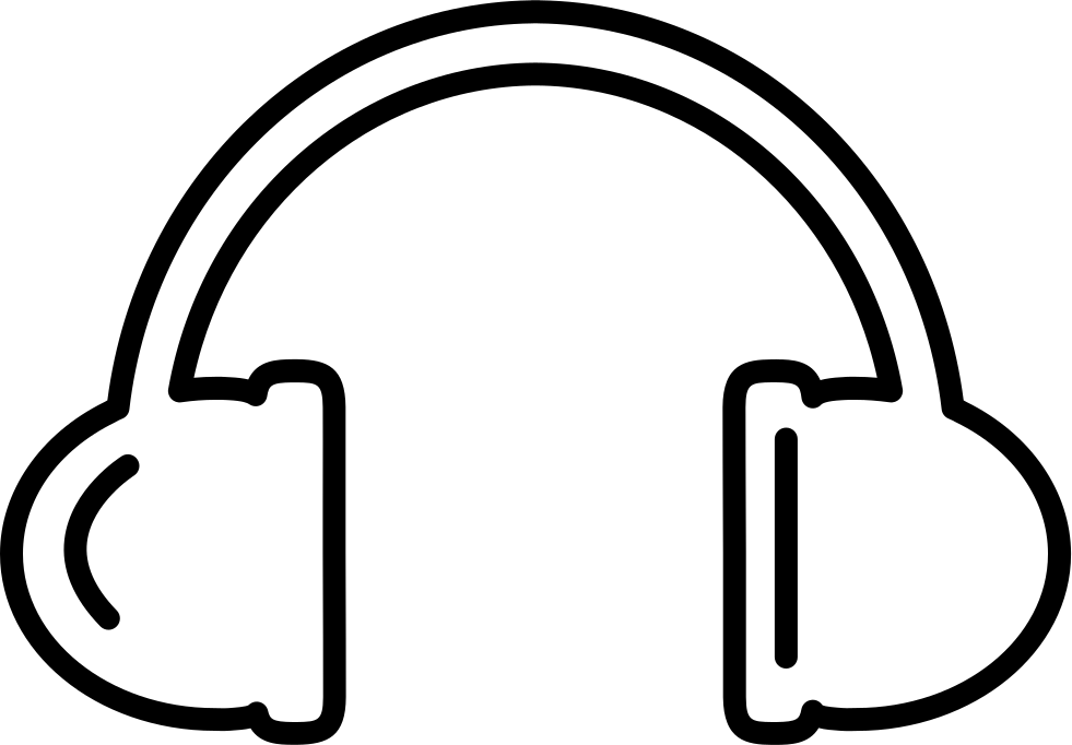 Headphones Outline Svg Png Icon Free Download - Headphone Outline Tattoo (981x682)