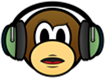 A Lime Green Roblox Limegreen - Monkey With Headphones (420x420)