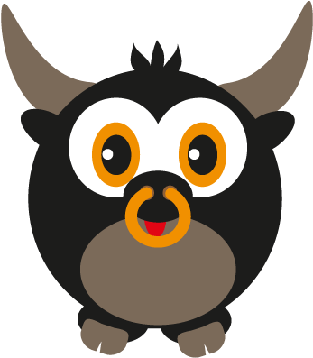 Animals Roly Poly Messages Sticker - Cartoon (408x408)