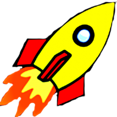 Asteroid Miner - Rocket Clip Art (400x400)
