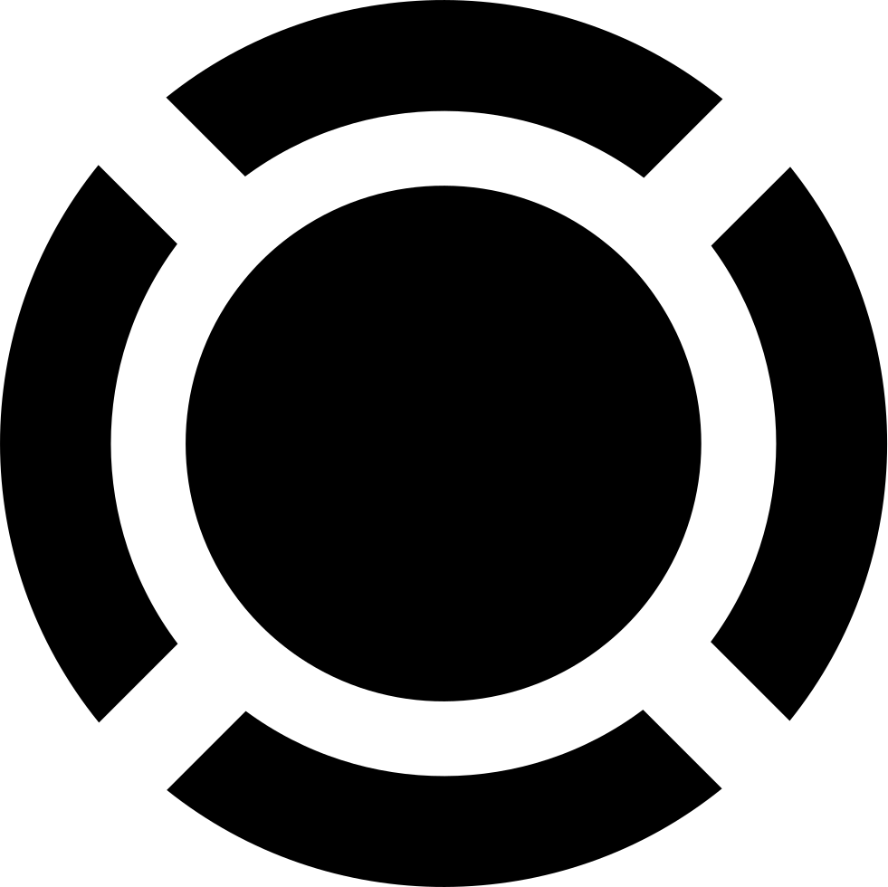Circular Shape With Four Curved Lines Around Forming - Circle Logo (981x980)