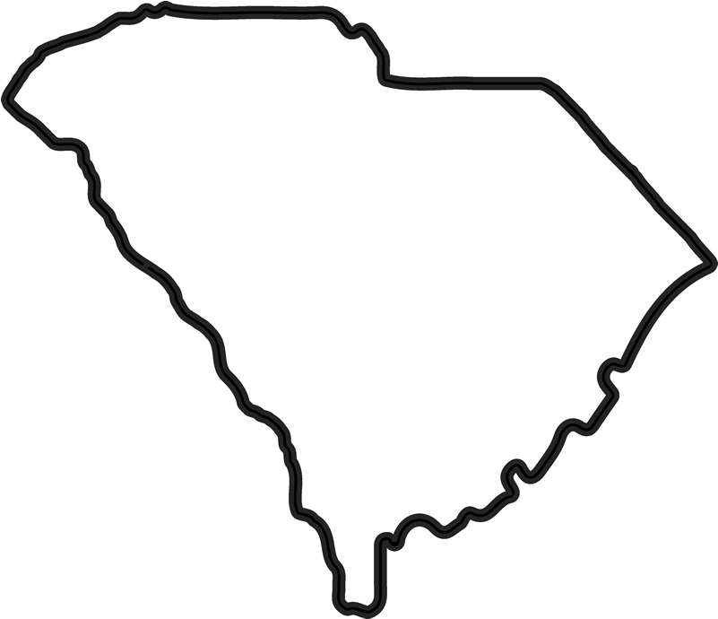 South Carolina Outline Rubber Stamp State Stamps - South Carolina State Transparent (800x800)