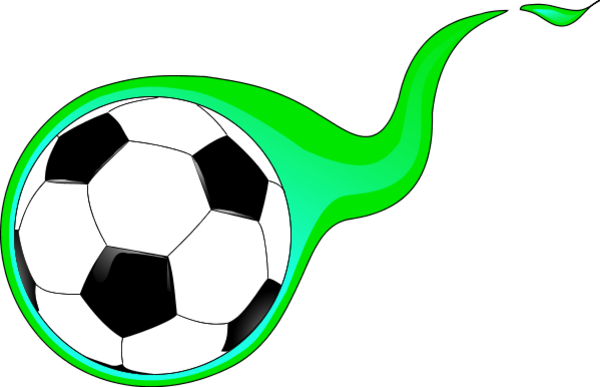 Flaming Soccer Ball Clip Art - Soccer Ball (600x387)