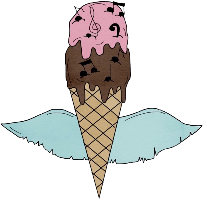 Third Flying Icecream Wings - Ice Cream Cone (693x681)