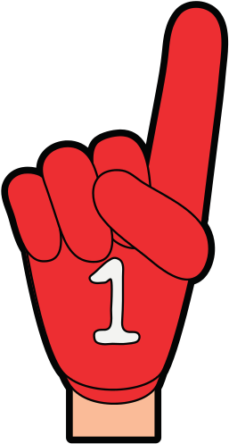 Foam Finger Clipart Transparent - Foam Finger Clipart Transparent (550x550)