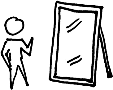 A Look In The Mirror - Look In Mirror Png (384x326)