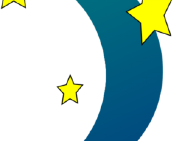 Changing To Night Clipart Moom - Cartoon Crescent Moon (640x480)