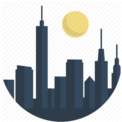 512 X 512 7 - Flat City Icon Png (512x512)