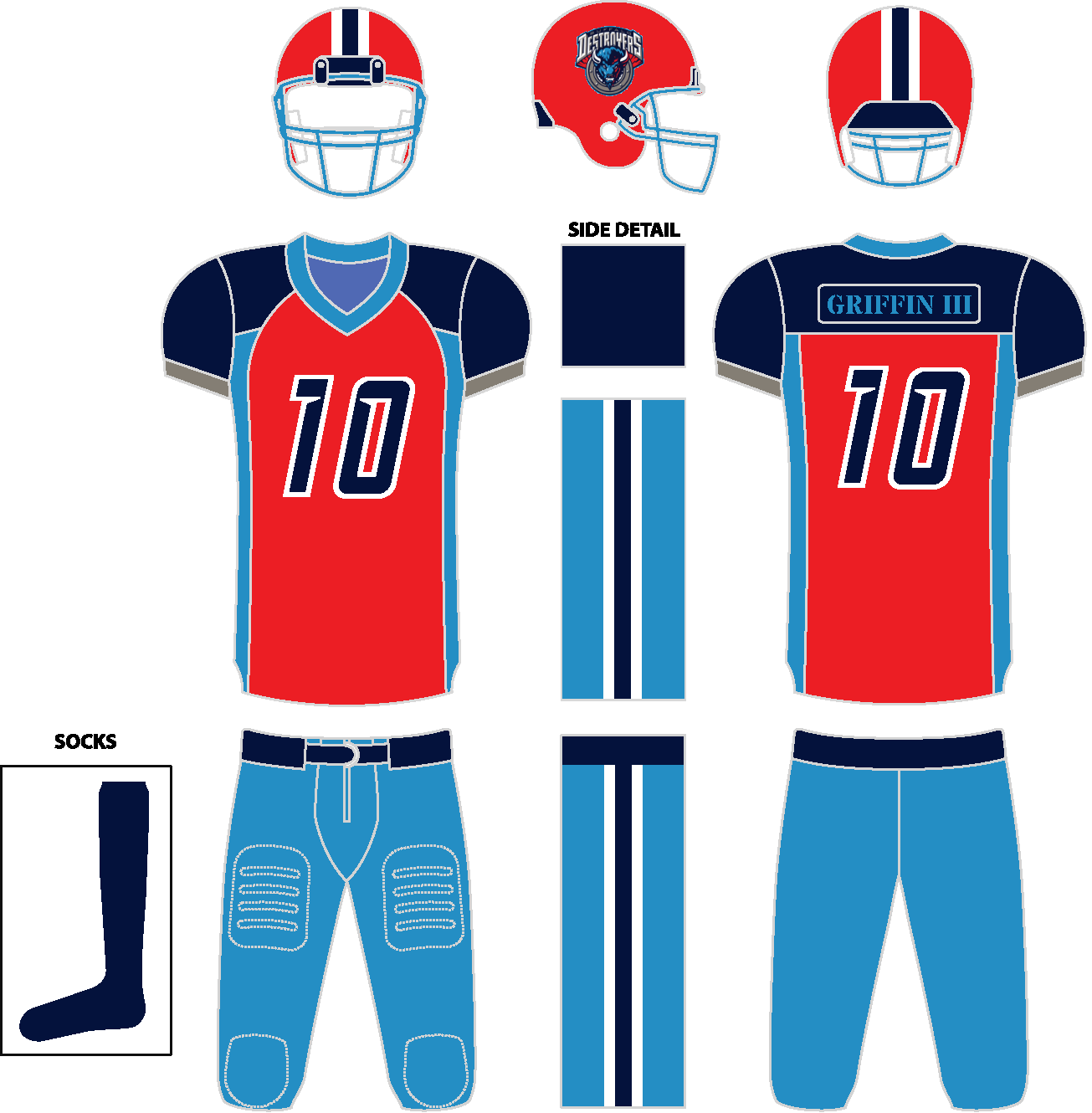 One Thing To Take Note Of, The Sleeves Are Too Small - Columbus Destroyers (1305x1330)