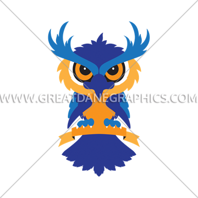 Cartoon Owl Mascot - Illustration (385x385)