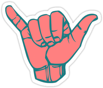 Hang Loose Hand By Rbx11 Hang Loose - Sign Language (375x360)