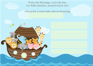 Error Message - Noah's Ark Baby Shower Invitation (400x400)