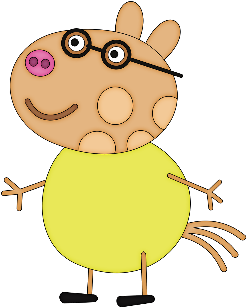 Peppa - Minus - Peppa Pig And Friends Clipart (900x1113)