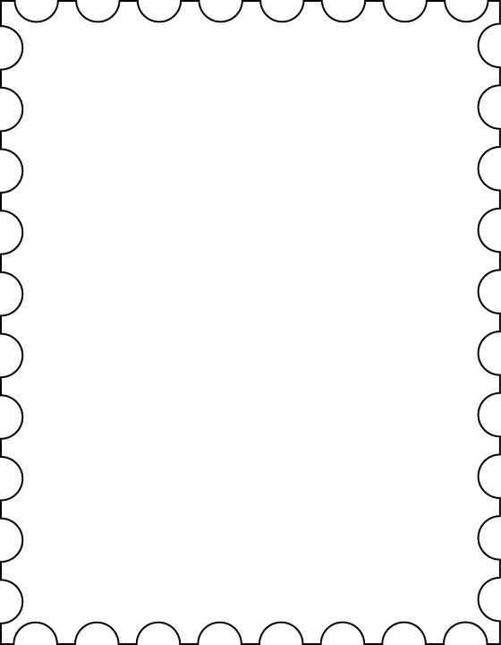 Stamp, Compendiums, Porto, Frank, Letters - Transparent Background Stamp Border (560x720)