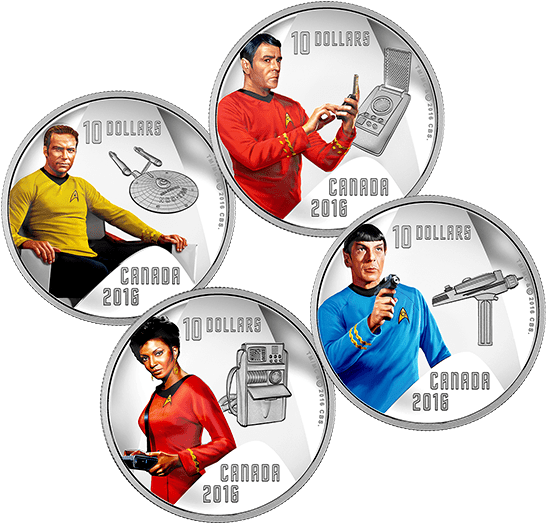 Canada 2016 Star Trek Silver $10 Coin Set - Star Trek: The Original Series (570x570)