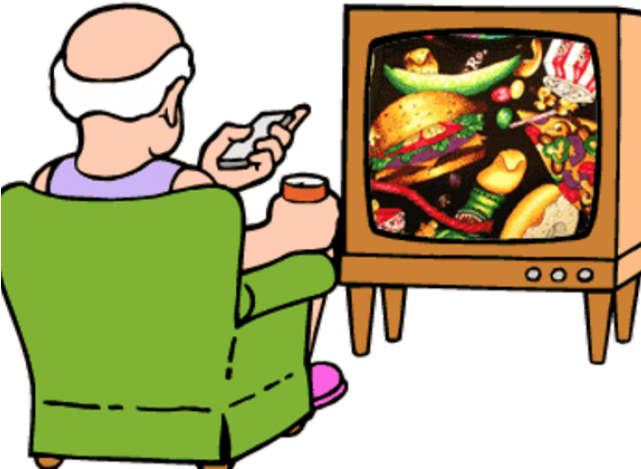 Cartoon Person Watching Tv (640x480)