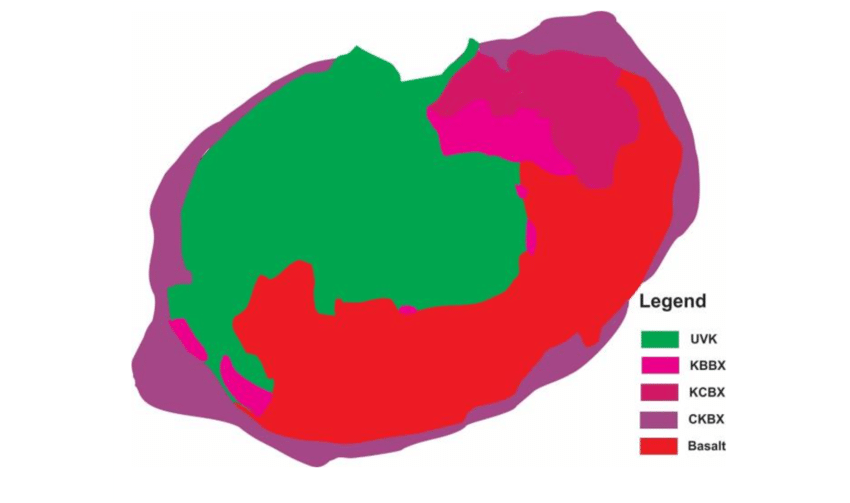 Map Of The Voorspoed Mine Pit With The Location Of - Map Of The Voorspoed Mine Pit With The Location Of (850x503)
