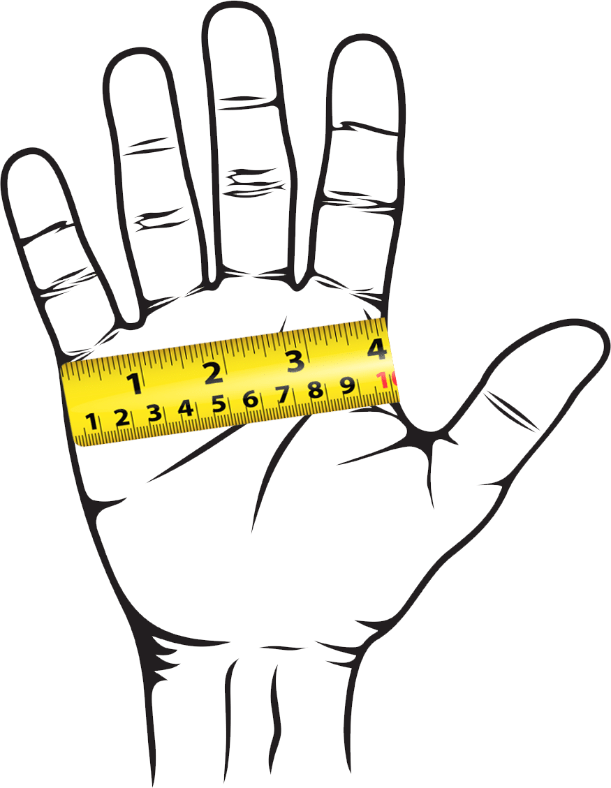 Carpalaid Hand Measurement Final - Hand Stop Drawing (875x1129)