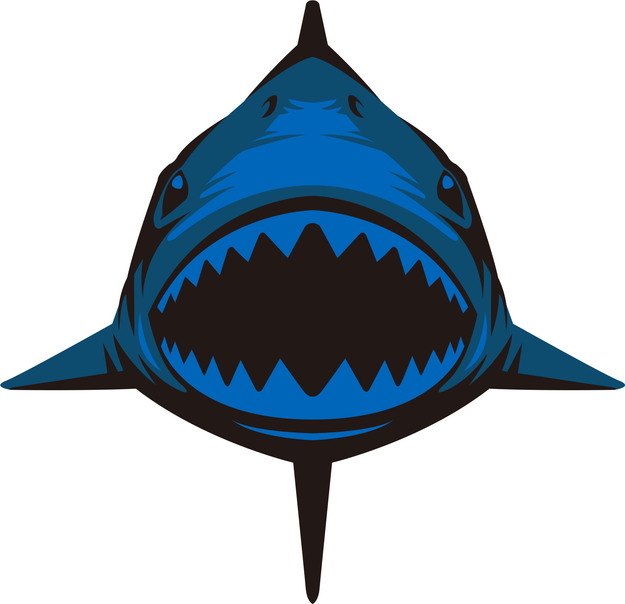 Hammerhead Shark Silhouette Png Clip Art Image - Shark Logo Transparent Background (2124x2071)