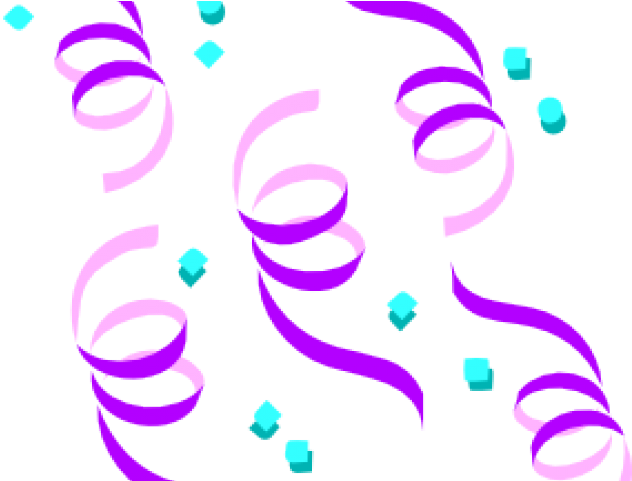 Ribbon Clipart Party - Confetti Clip Art (640x480)