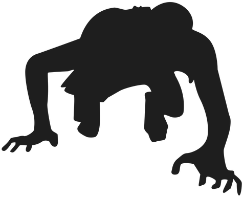 512 X 512 6 0 - Crawling Silhouette Png (512x512)