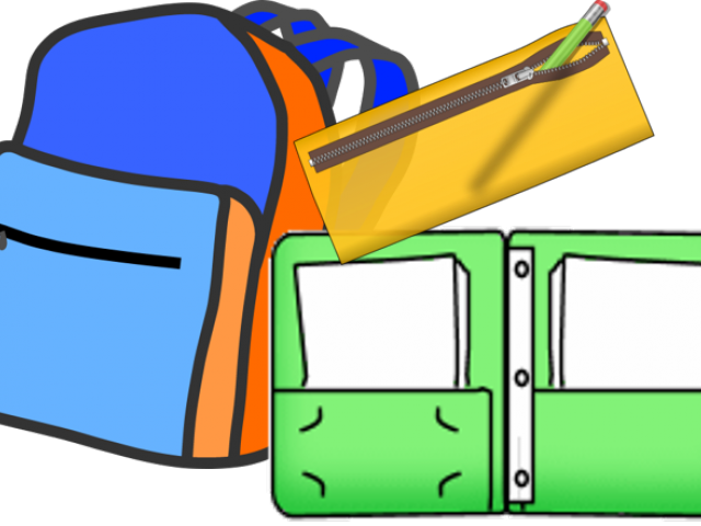 Folders Clipart Backpack - Easy Drawing Of School Bag (640x480)