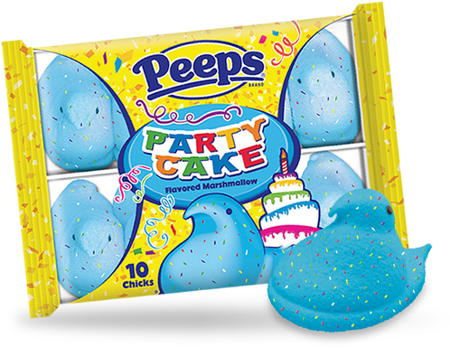 Pick Up A 10 Pack Of These Festive Light Blue Peeps - Peeps Flavors (581x420)