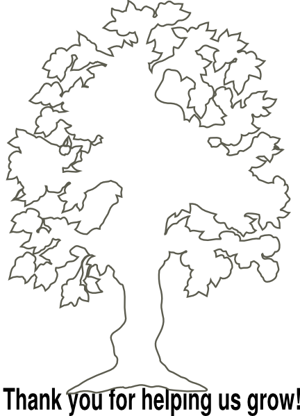 White Outline Of A Tree (432x599)