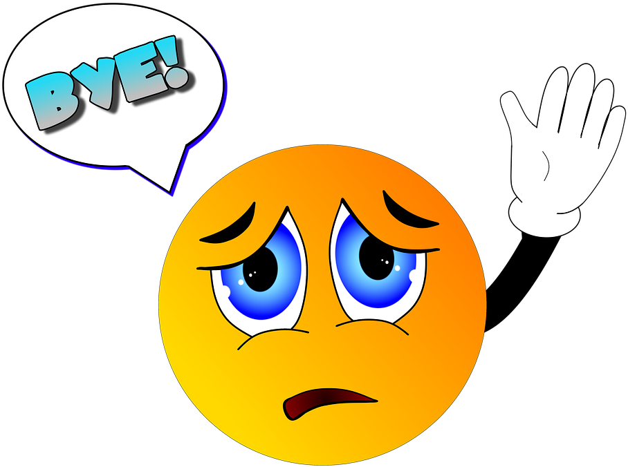 See You Again, Bye, Farewell, Wave - Farvel Smiley (960x720)