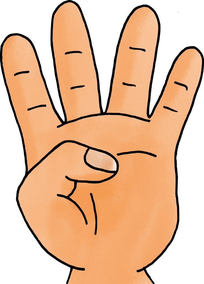 4 Quatre Bis - Quatre Avec Les Doigts (699x973)