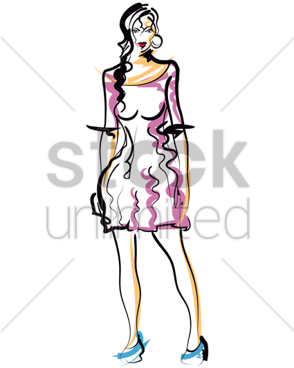 Model Vector Image Stockunlimited Graphic - Design (424x600)
