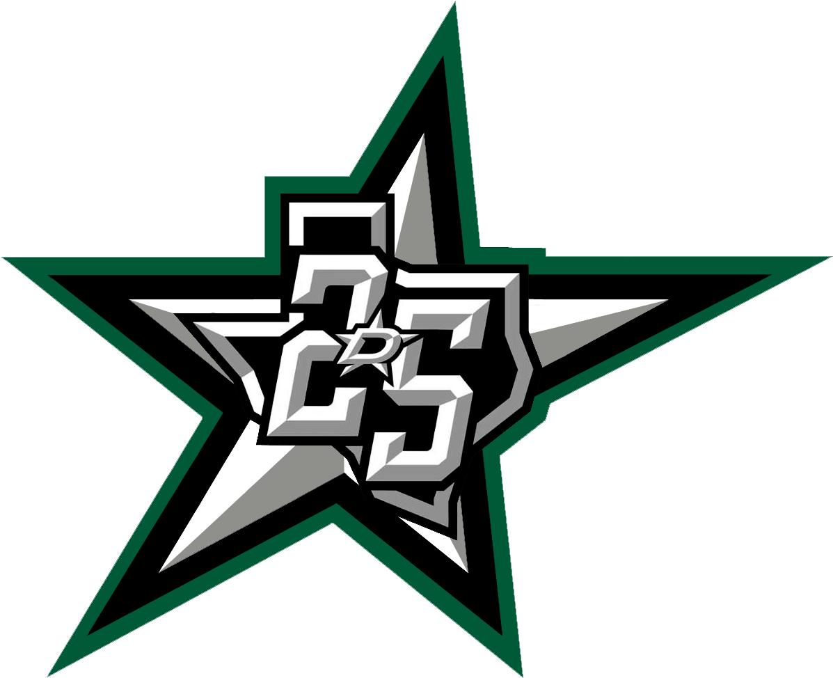 Stars Logo With D Replaced With 25th Aniversary Logo - All Dallas Stars Logo (1200x986)