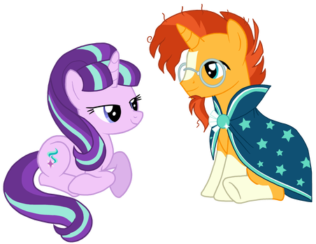 Davidcmatthews 79 8 Starlight Glimmer X Sunburst By - Pony Starlight And Sunburst (452x350)