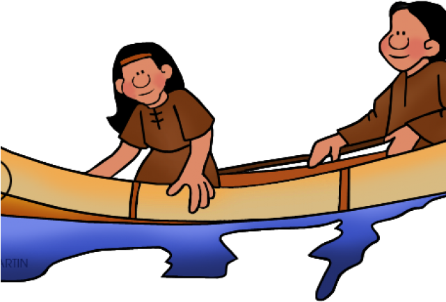 Native American Clipart Canoe - Native American Canoe Clipart (640x480)