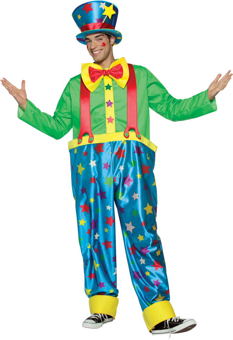 Star Clown-male - Circus Clown Costume Male (800x1268)