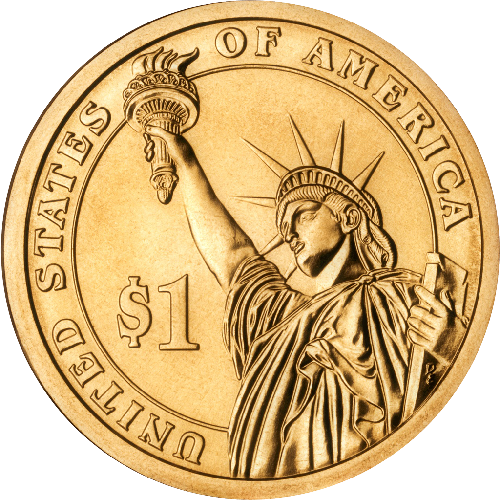 Dollar Coin Png Image - One Dollar Coin Png (1150x1153)