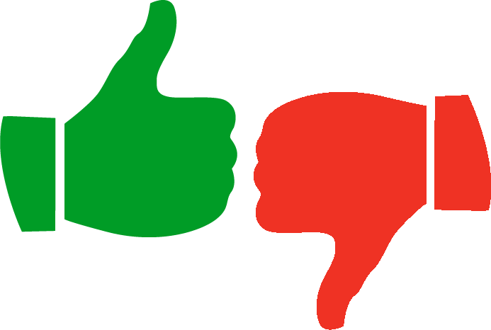Likes And Dislikes - Thumbs Up Thumbs Down Transparent (693x466)