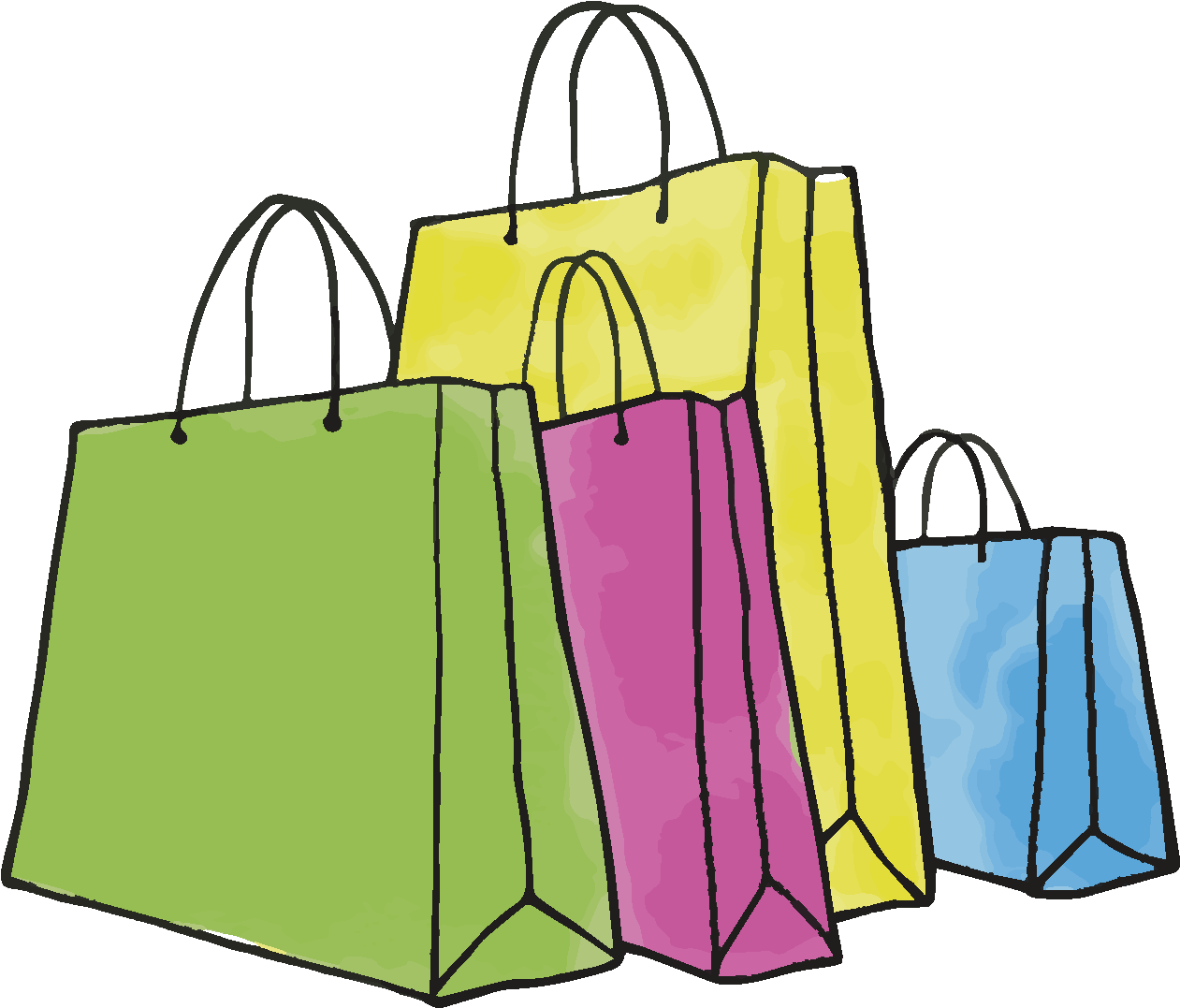 Now, Every Evening When Yesica Says Goodnight To Her - Shopping Bag Drawing Png (1376x1160)