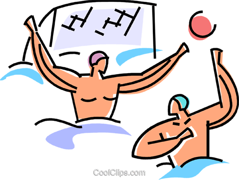 Water Polo Royalty Free Vector Clip Art Illustration - Water Polo Royalty Free Vector Clip Art Illustration (480x362)