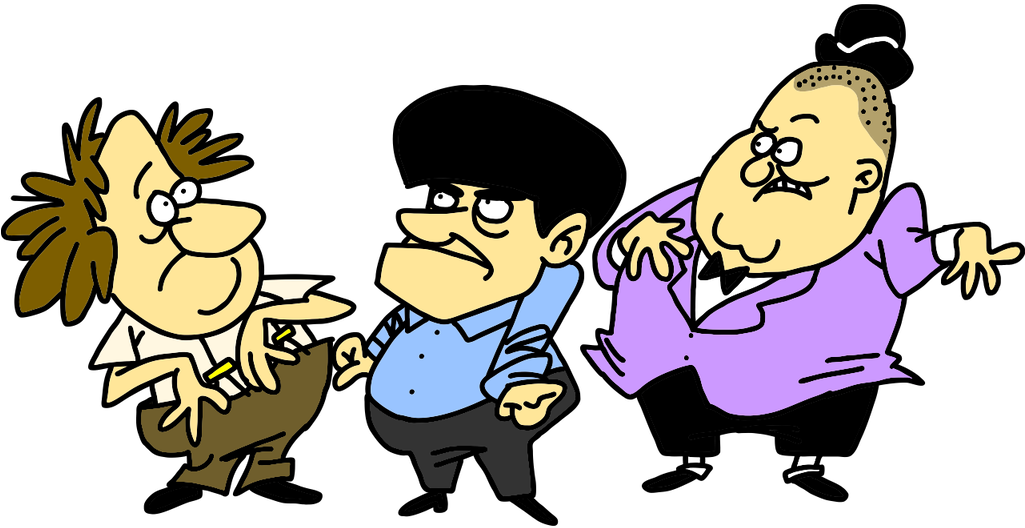 Larry Curly Moe By Superzachworldart - Cartoon (1024x576)