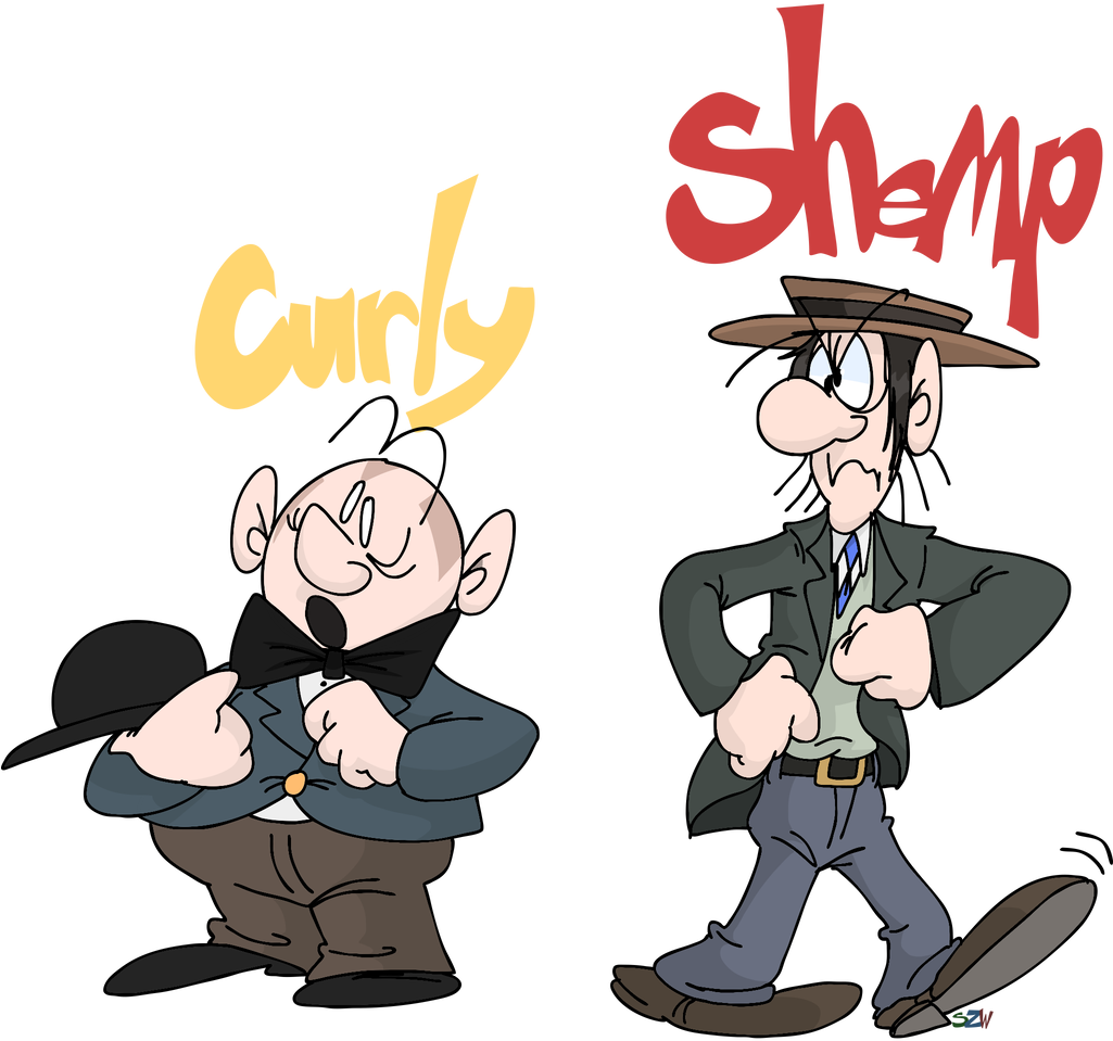 Curly And Shemp By Superzachbros123 Curly And Shemp - Cartoon (1024x1024)