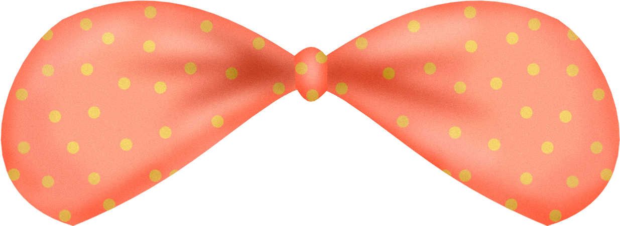 Orange Clipart Bow Tie - Polka Dot (1370x844)