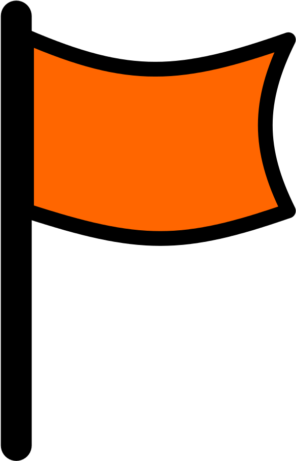 Flag Icon Orange - Google Maps Flag Png (729x1024)