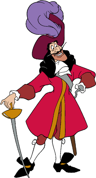 Hook Clipart File - Clip Art Captain Hook (400x731)
