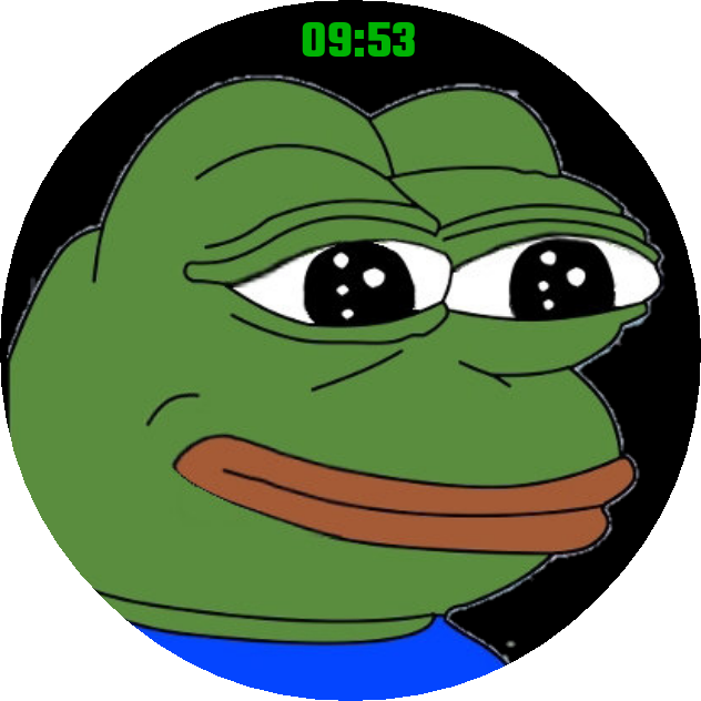 Pepe Watch Face Preview - Pepe Watch Face Preview (632x632)